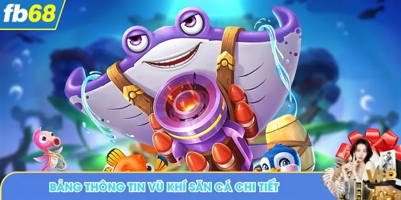 Bảng thông tin vũ khí săn cá chi tiết